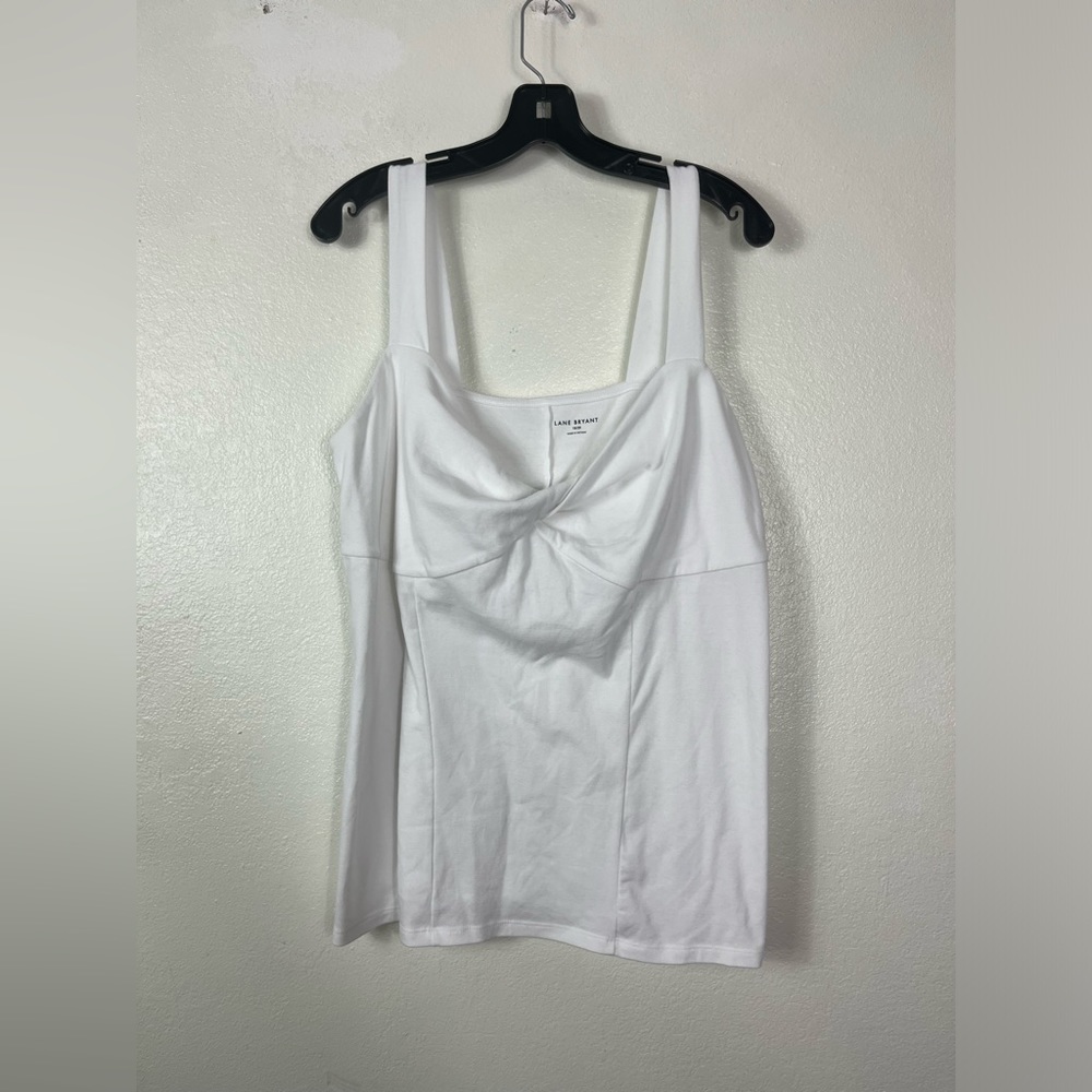 Lane Bryant White Cotton Tank Top 18/20